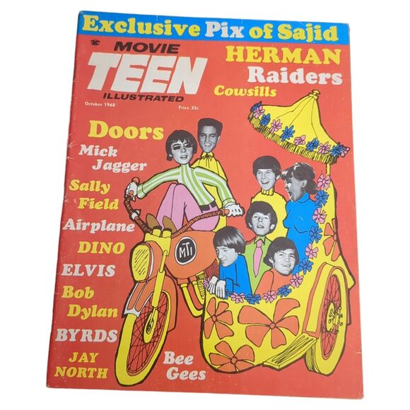 Movie Teen Illustrated Oct 1968 THE DOORS, AIRPLANE, BEE GEES, BYRDS, BLUE CHEER - Picture 1 of 9